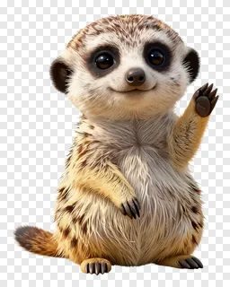 A meerkat waving its paw.