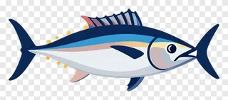 Illustration of a tuna fish swimming