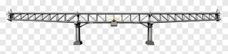 Metallic truss structure resembling a building wing.