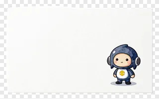A cute cartoon astronaut in a blue suit.