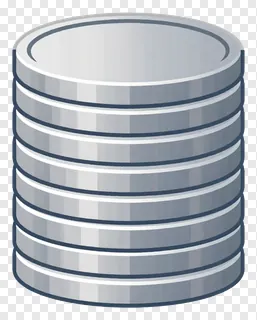 Stack of silver coins viewed from the front.