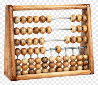 A wooden abacus with beads on metal rods.