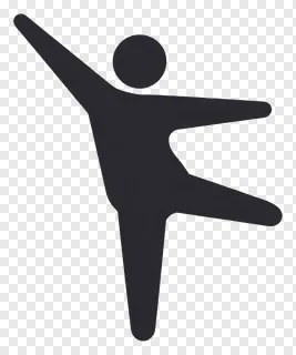 Silhouette of a dancing person with arms outstretched.