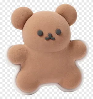 A small brown clay bear figurine.