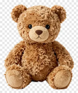 A brown teddy bear toy with fluffy fur.