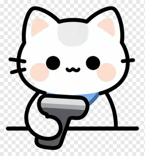 Cartoon cat holding a barcode scanner.