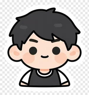 Chibi-style battle royale player character with black hair and simple clothing.