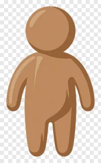 A clay idol figure with a rounded head and simple body.