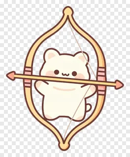 A cute cartoon bear holding a bow and arrow.