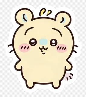 A cute cartoon hamster with rosy cheeks.