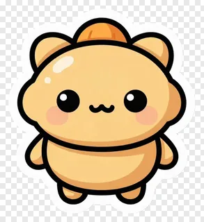 A cute cartoon lion cub with a smiling face.