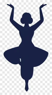 Dark blue garba dancer in dynamic pose