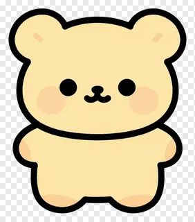 A cute yellow bear with rosy cheeks and a smiling face.