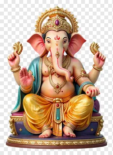 Statue of Lord Ganesha with painted nails