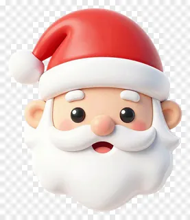 Santa Claus face wearing a red hat