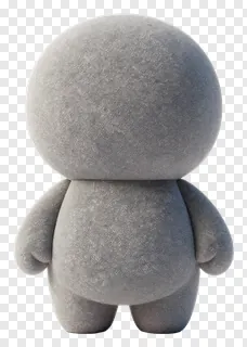 Back view of a stone-textured character figure.