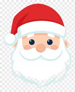 Santa Claus face with a red hat.