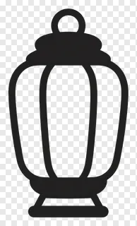 Black paper lantern with simple cutout design.