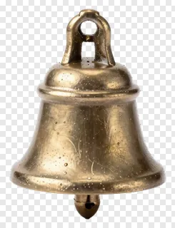 A small brass bell with a matte finish.
