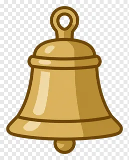 A brass puja bell with a simple loop handle.