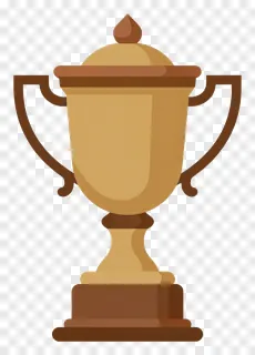 A brown and gold Sindoor Khela trophy with a bowl-shaped top.