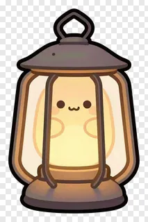 A cute lantern with a smiling face inside.