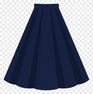 A dark blue lehenga with a flared skirt.