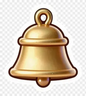 A golden bell with a dark outline.