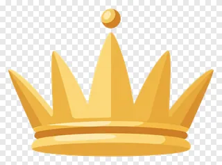 A golden crown with a central gem.
