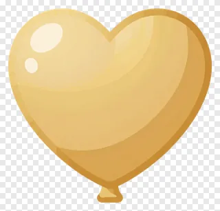 A golden gradient heart-shaped balloon.