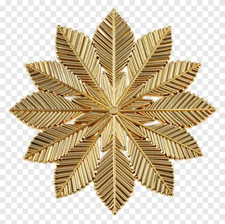 Golden leaf petal divider with detailed veins.