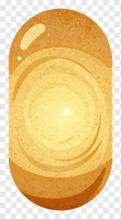 A golden papier mache float with circular patterns.