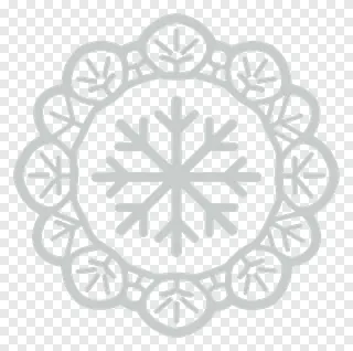 Gray snowflake lace doily pattern