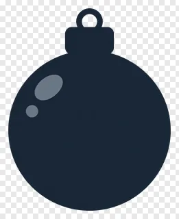 A dark blue matte Christmas bauble with gray spots.