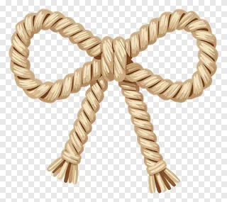 Hand-knotted macrame bow made of rope.