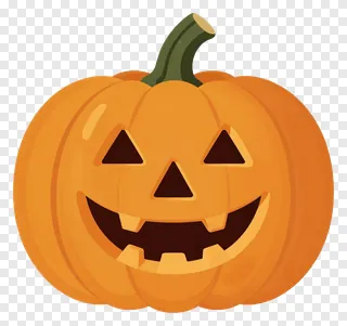 A carved jack-o-lantern pumpkin with a smiling face.
