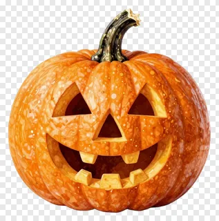 A carved jack-o'-lantern pumpkin with a speckled orange rind.