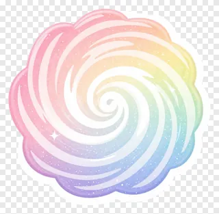 A pastel rainbow gradient swirl with glitter.