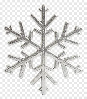 A silver snowflake ornament with intricate embossed details.