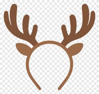 A solid brown reindeer antlers headband.