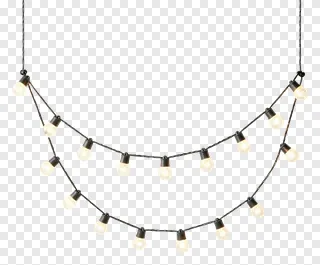 String of glowing decorative lights.