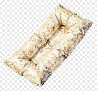 A textured handmade papier mache float.