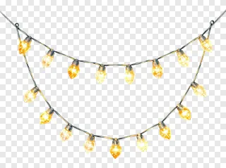 V-shaped string of warm fairy lights.