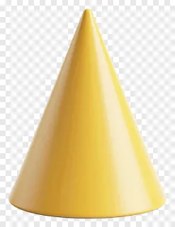 A yellow cone-shaped object for festival use.