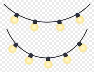 A curved string of warm fairy lights.