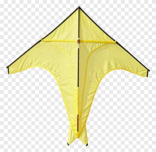 A yellow diamond-shaped kite with black frame.