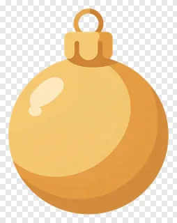 Golden Christmas bauble with a white dot.