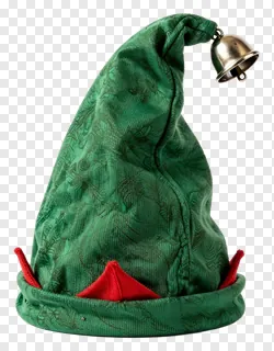 Green elf hat with a bell on top.