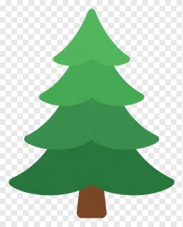 A layered green Christmas tree icon.