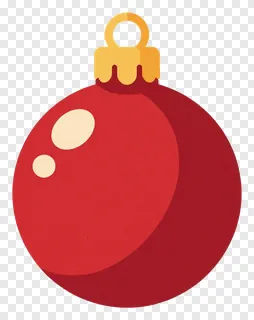 A red Christmas bauble with a gold cap.